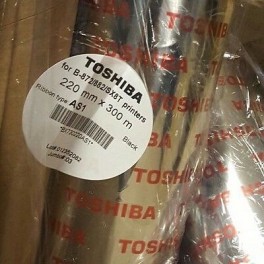 BX730220AS1005 - Ribbon Toshiba TEC F.to 220mm x 300MT AS1 Resina Near-Edge - Confezione da 5 Rotoli