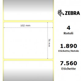 880026-076 - Etichette Zebra F.to 102x76mm Z1000T