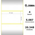 3006324 - Etichette Zebra F.to 57x32mm Z2000T con Zigrinatura