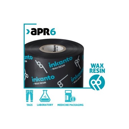 T63395IO - Ribbon Inkanto Armor F.to 170mm x 450MT Cera/Resina, APR6, Ink Out, Anima Interna da 1"