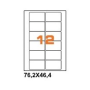 Etichette A4 76,2x46,4 mm Angoli Arrotondati Adesivo Permanente – 1000 Fogli (A476.246.4)